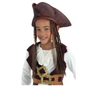 Chapeau Pirate Avec Dreadlocks Caraïbes Enfants Perruque Déguisement Accessoire