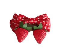 Chapeau plat élégant polyvalent en forme de fraise qui complète parfaitement les fêtes, le cosplay et les amateurs de mode alternative, Une paire de fraises