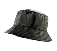 Chapeau Pluie Noir Brillant pour femme, référence Maud Nyls Création, réversible - Chapeau esprit Bob, imperméable, réversible su...