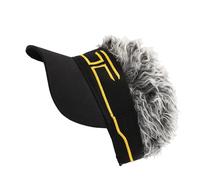 Chapeau poilu d'Halloween - Couvre-chef noir mythe pour perruques blague Halloween mythe noir dessin animé chapeau soleil