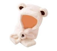 Chapeau Polaire Écharpe pour Facile À Porter Lavable en Machine Équipement d'hiver Garçons Et Filles Double Écharpe Jours Froids Chapeau À Rabat