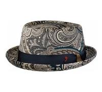 Chapeau Pork Pie San Remo by Alfonso DEste beige-bleu L (58-59 cm)