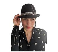 Chapeau Pork Pie Ska noir classique (diverses tailles S à XL)