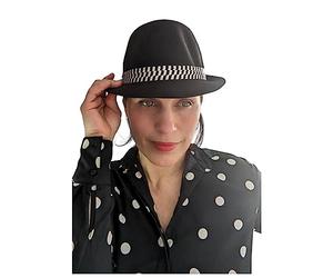 Chapeau Pork Pie Ska noir classique (diverses tailles S à XL)