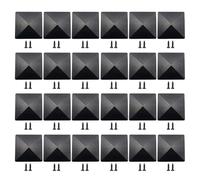 Chapeau Poteau Bois,Capuchons De Poteau Capuchon de poteau 4x4 pyramidal en plastique noir Amélioration l'habitat Prolonge la durée vie vos poteaux Matériau résistant à décoloration(24pcs)