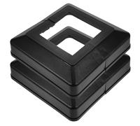 Chapeau Poteau Bois,Capuchons De Poteau Lot de 2 capuchons décoratifs en tube carré for poteaux clôture métal, colonnes, couloirs, embouts remplacement plastique porche