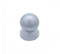 Chapeau Poteau Bois,Capuchons De Poteau Lot de 2 capuchons poteau en acier galvanisé avec boule et dôme for poteaux garde-corps clôture carrés ronds(Round 76mm)