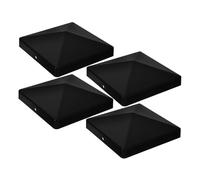 Chapeau Poteau Bois,Capuchons De Poteau Lot de 4 capuchons protection for poteau clôture en plastique noir
