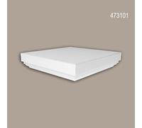 Chapeau poteau de balustrade Profhome 473101 Moulure exterieure Balustrade Élément de façade style Néo-Classicisme blanc