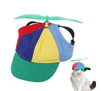 Chapeau pour Chien - Chapeau De Plage pour Chien avec Hélice Amovible,Protection Solaire Confortable Arc en pour Petites Races Été Plage Jardin Fête