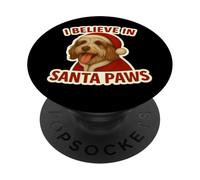 Chapeau pour Chien I Believe in Santa Paws Petit Basset Griffon Vendéen PopSockets PopGrip Adhésif