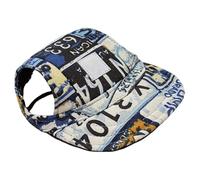 Chapeau pour chiens avec trous d'oreille - Cordon de serrage réglable - Chapeau de baseball pour protection solaire | Chapeau de soleil respirant pour chien avec trous d'oreille confortables pour