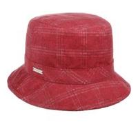 Chapeau pour Femme Check Bucket by Seeberger rouge foncé One Size