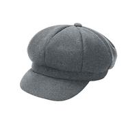 Chapeau pour femme et hiver chaud en laine béret peintre chapeau dôme drôle casques de vélo, gris, taille unique