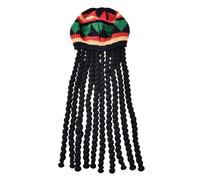 Chapeau Pour Hommes Avec Dreadlocks - Bonnet Jamaïcain Avec Faux Dreadlocks | Casquette Tricotée Inspirée Du Reggae, Chapeau De Style | Parfait Pour Les Costumes, Les Festivals,