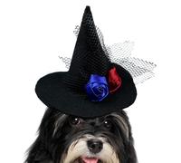 Chapeau pour Petit Chien | Chapeau de Sorcière pour Chien - Accessoire de Déguisement Ajustable pour Cosplay Fête Festival Théâtre Spectacle Scénique Rassemblement Familial