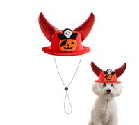 Chapeau pour Petits Chiens avec Cornes et Motif de Chat | Matériau Doux, Aspect, Bande élastique, Costume pour Animaux de Compagnie pour fêtes, idées de déguisement, Mode pour Animaux de