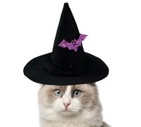 Chapeau pour petits chiens - Chapeau de sorcière d'Halloween - Accessoire de costume réglable pour scène, fête, fête de famille, mascarade, théâtre, cosplay