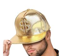 Chapeau pour Rappeur, Casquette de Baseball réglable avec Signe Dollar, Chapeau Hip-hop réglable, Accessoire de vêtements des années 80, Chapeau Tendance, pour Bal masqué, Course à Pied, Rendez-Vous