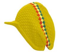 Chapeau rasta pour dreadlocks. Bob Marley avec rayures rasta (RH4) Accessoires pour dreadlocks pour homme et femme., jaune, M-L