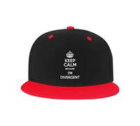 Chapeau réglable pour Homme Femme, Garder Le Calme Parce Que Je suis divergente Unisexe Hip Hop Casquette de Baseball Camionneur Papa Chapeaux