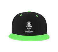 Chapeau réglable pour Homme Femme, Garder Le Calme Parce Que Je suis divergente Unisexe Hip Hop Casquette de Baseball Camionneur Papa Chapeaux