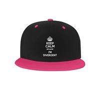 Chapeau réglable pour Homme Femme, Garder Le Calme Parce Que Je suis divergente Unisexe Hip Hop Casquette de Baseball Camionneur Papa Chapeaux