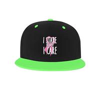 Chapeau réglable pour Hommes Femmes, I Stare Because I Care Breast Cancer Unisex Hip Hop Baseball Cap Trucker Dad Hats
