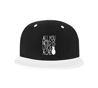 Chapeau réglable pour Hommes Femmes, Tout ce Dont Vous Avez Besoin d'amour et d'un Chat Unisexe Hip Hop Casquette de Camionneur Papa Chapeaux