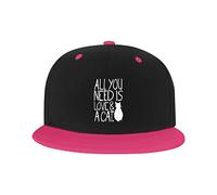 Chapeau réglable pour Hommes Femmes, Tout ce Dont Vous Avez Besoin d'amour et d'un Chat Unisexe Hip Hop Casquette de Camionneur Papa Chapeaux