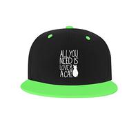 Chapeau réglable pour Hommes Femmes, Tout ce Dont Vous Avez Besoin d'amour et d'un Chat Unisexe Hip Hop Casquette de Camionneur Papa Chapeaux