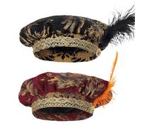 Chapeau Renaissance - Laine rouge vin, design Tudor doux, casquette médiévale, béret rétro | Costumade pour les vacances, les rassemblements, les festivals, les fêtes, le carnaval, les défilés, les