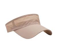 Chapeau respirant résistant au soleil avec design de ventilation en maille ouverte sur le dessus de voyage pour adulte unisexe randonnée course accessoires sport de plein air, kaki, taille unique