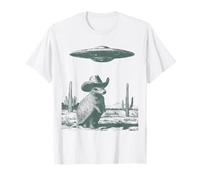 Chapeau rétro de Science-Fiction Desert Creature UFO Sighting Broad-Brim T-Shirt