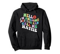 Chapeau rétro groovy Hello I'm Awesome But You Can Call Me Sweat à Capuche