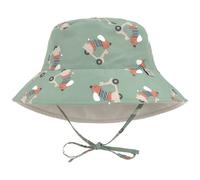 Chapeau réversible anti-uv scooter et chien vert (3-6 mois)