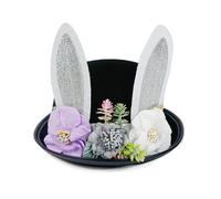 Chapeau rond avec oreilles de lapin de Pâques, fête, spectacle mignon avec accessoires#Z