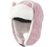 Chapeau russe bomber en fausse fourrure pour enfants - Chapeau de trappeur chaud en velours côtelé - Chapeau d'aviateur Ushanka - Chapeau de cosaque Ushanka - Chapeau bomber coupe-vent coupe-vent pour