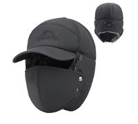 Chapeau russe d'hiver, chapeau de trappeur pour homme | Chapeau de chasse avec oreilles chaud Chapeau de bombardier d'hiver - Chasse russe, Soldat