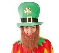 Chapeau Saint Patrick Avec Barbe (Taille Unique) Multicolore