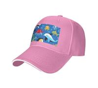 Chapeau sandwich neutre imprimé pingouin tortue style casquette de baseball réglable toute l'année, rose, Taille unique