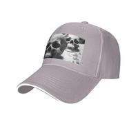 Chapeau sandwich noir et blanc imprimé crânes neutres style casquette de baseball réglable toute l'année, Gris, taille unique