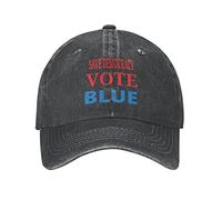 Chapeau Save Democracy Vote Blue 2025 Chapeau de cowboy pour homme Casquette de baseball pour femme Chapeau de camionneur Golf Dad Casquette de pêche Noir, Noir , Taille unique