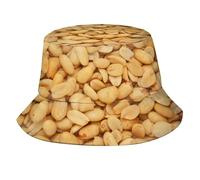 Chapeau seau à motif de nourriture amusante - Chapeau de pêcheur d'été - Chapeau de voyage - Chapeau de plage pliable pour homme et femme, Cacahuètes grillées croquantes 11, taille unique