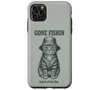 Chapeau Seau Amusant Chat Parti pêche pêcheur Jour pêcheur Coque pour iPhone 11 Pro Max