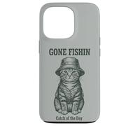 Chapeau Seau Amusant Chat Parti pêche pêcheur Jour pêcheur Coque pour iPhone 13 Pro