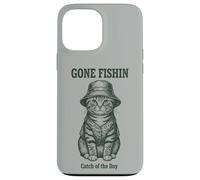 Chapeau Seau Amusant Chat Parti pêche pêcheur Jour pêcheur Coque pour iPhone 13 Pro Max