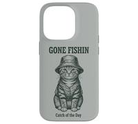 Chapeau Seau Amusant Chat Parti pêche pêcheur Jour pêcheur Coque pour iPhone 14 Pro