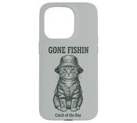 Chapeau Seau Amusant Chat Parti pêche pêcheur Jour pêcheur Coque pour iPhone 15 Pro