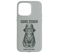 Chapeau Seau Amusant Chat Parti pêche pêcheur Jour pêcheur Coque pour iPhone 15 Pro Max